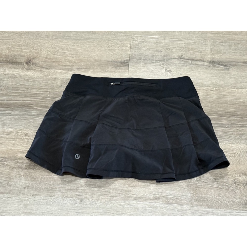 Lululemon Pace Rival Mid-Rise Skirt Black Size 4 Running Tennis Skort - Picture 3 of 7